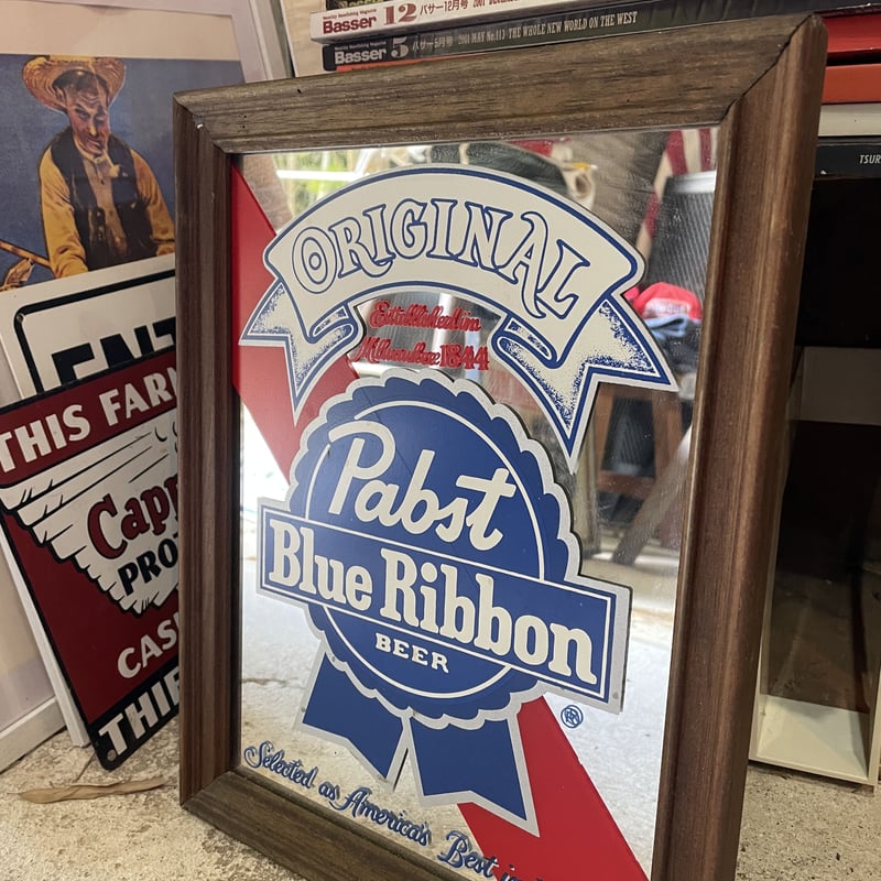 ビンテージ Pabst blue ribbon パブミラー | kurokawa pier