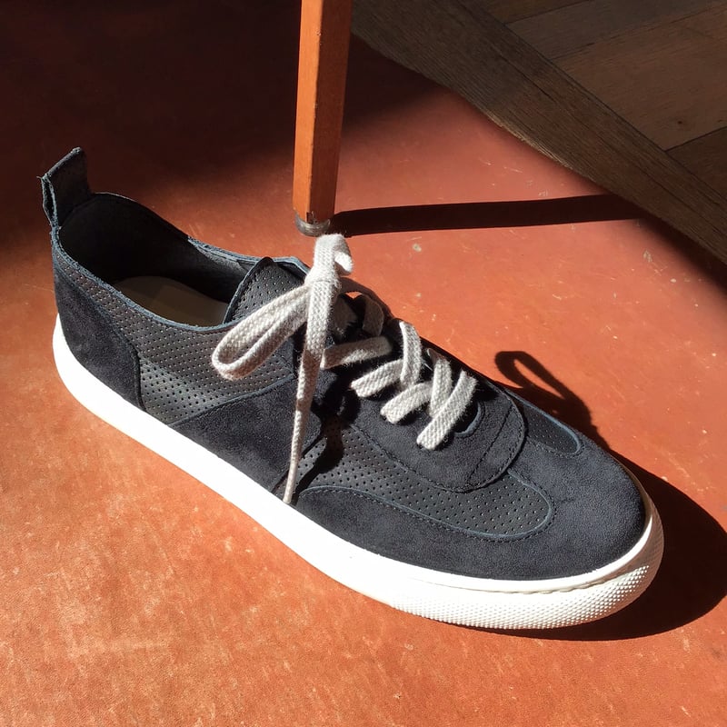 スエードコンビスニーカー ブラック | shoes-klimt