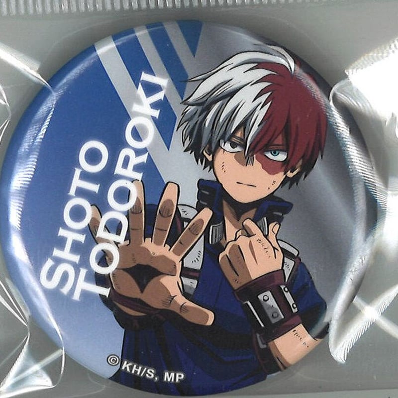 僕のヒーローアカデミア 缶バッジ 轟焦凍 (正面) | K-BOOKS 秋葉原