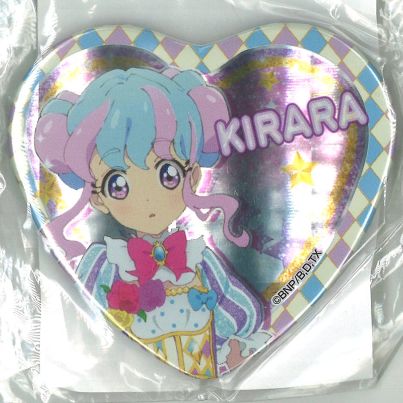 アイカツスターズ!グリッターガラポン ハート型 缶バッジ 花園きらら