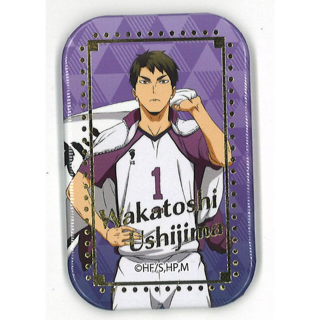 ハイキュー!! スクエア缶バッジ 横断幕イラスト 牛島若利 | K-BOOKS 秋葉原