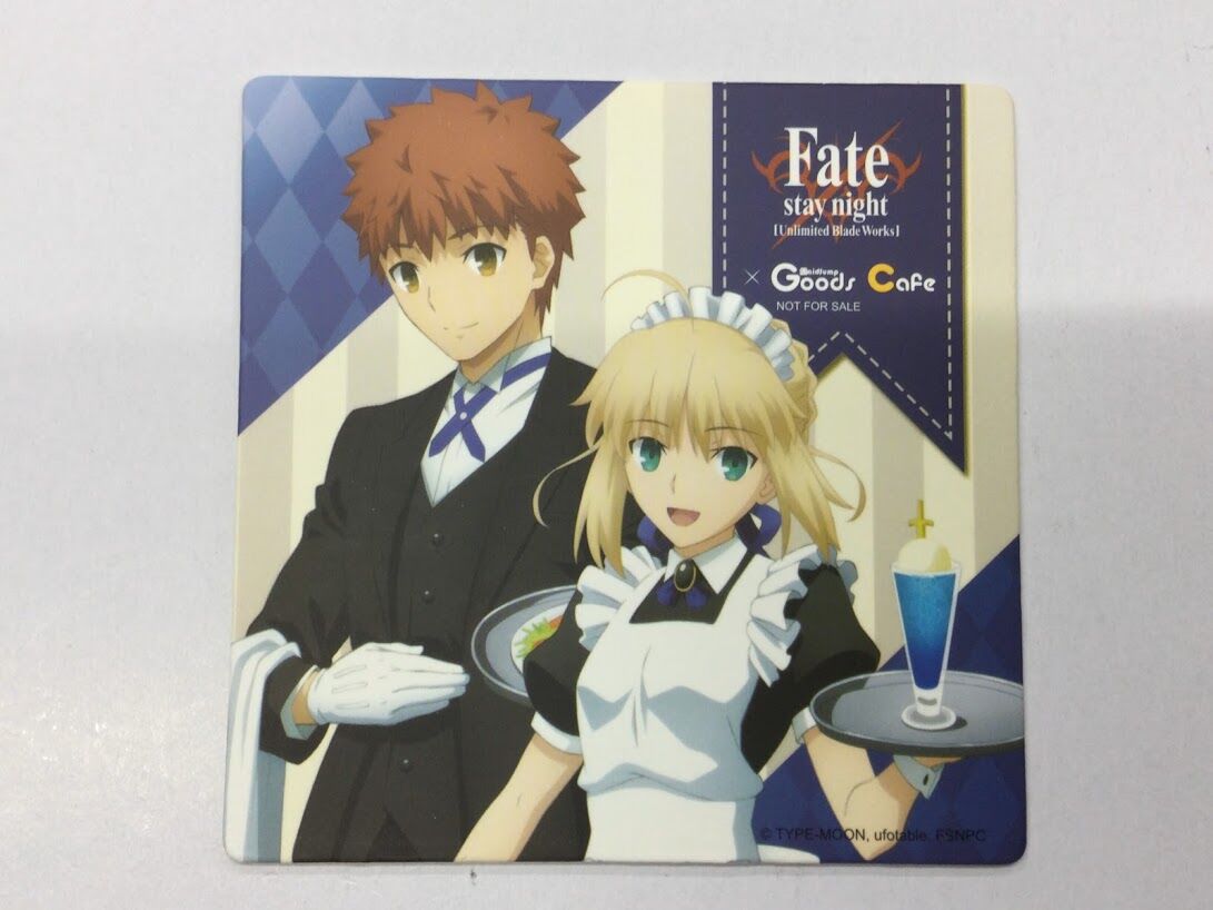 Fate 衛宮士郎 セイバー 海外限定 コースター ※裏面若干傷み有 | K
