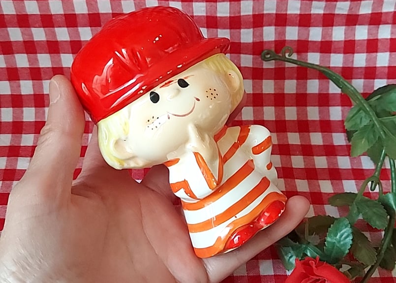 水森亜土🩷男の子の貯金箱 | あんちーくKIDAN STORE