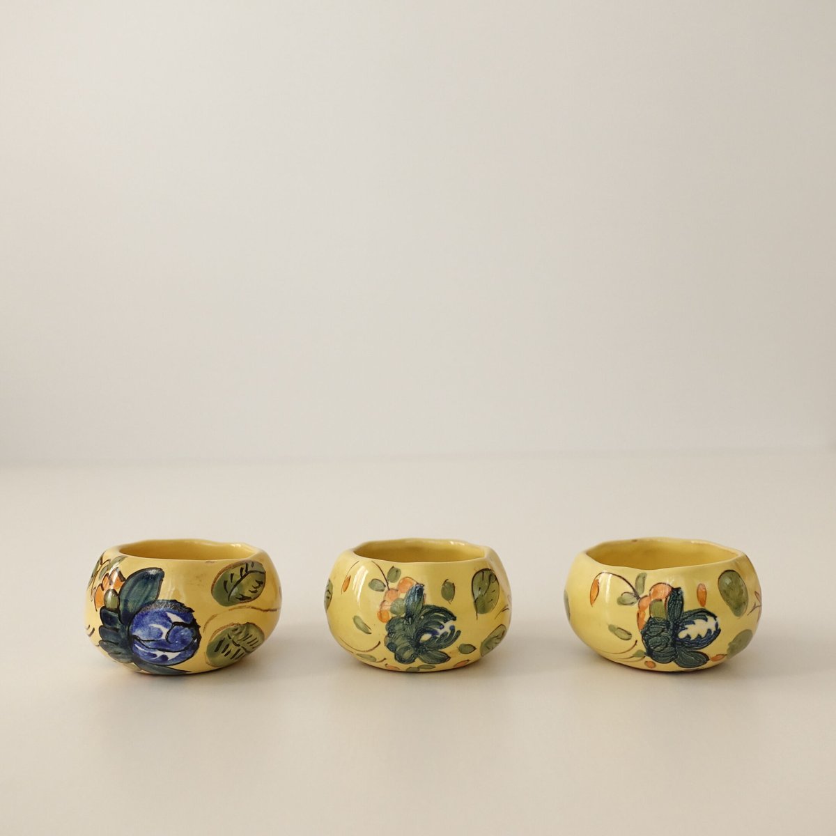 19-20世紀 南フランス 黄釉色絵輪花平皿 伊丹十三の台所 19-20世紀 南