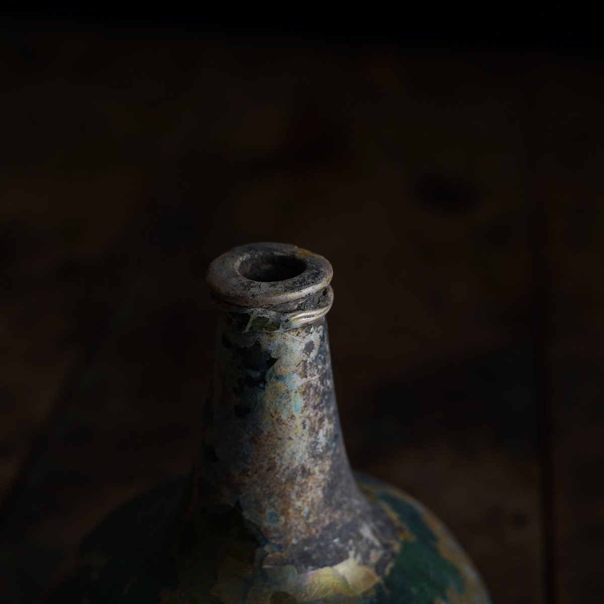 17-18世紀 金化したオニオンボトル オランダ発掘 / the Netherlands 17