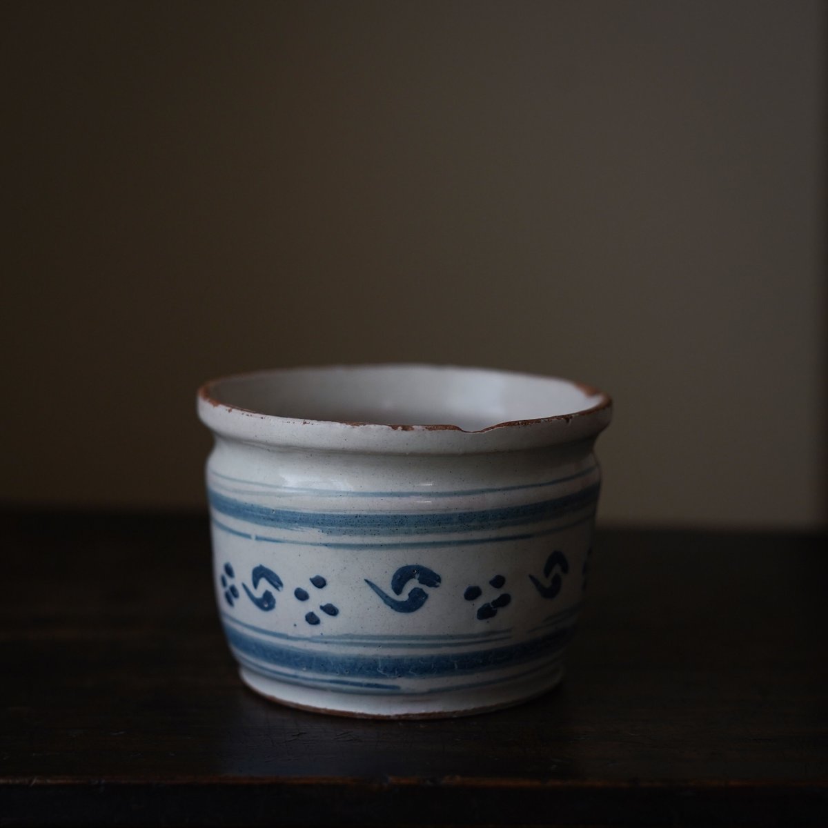 17世紀オランダ デルフト輪線巴文小壺 / the Netherlands 17th C. |