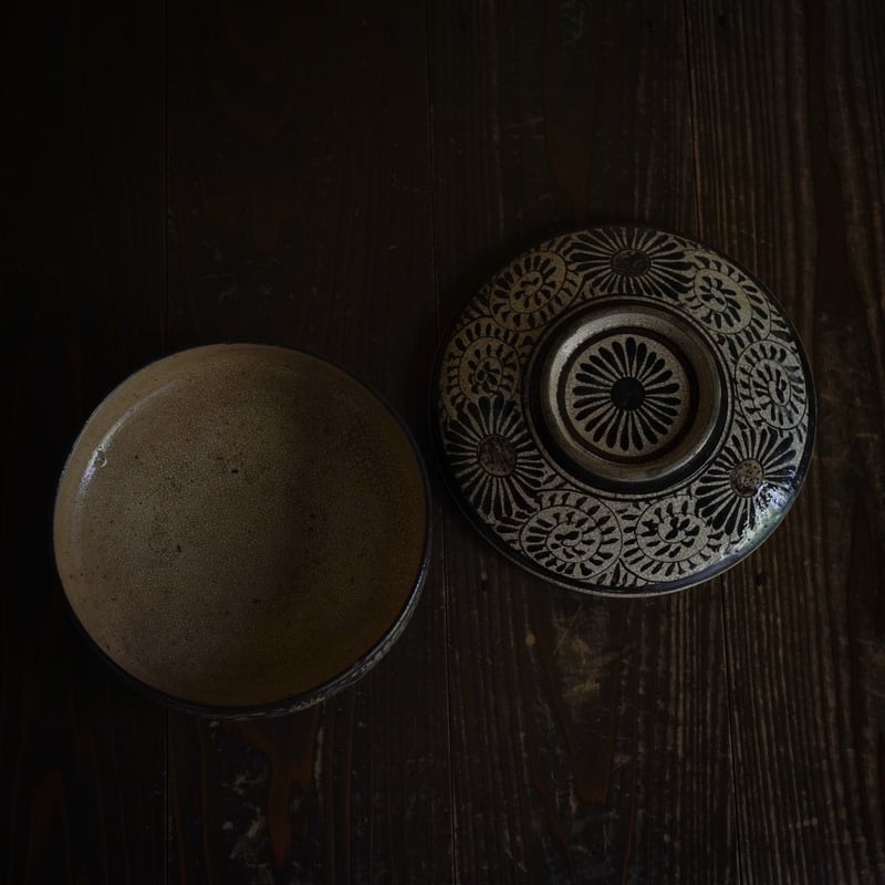 瀬戸鉄絵菊唐草文鉢 / 江戸後期 | tsuchika