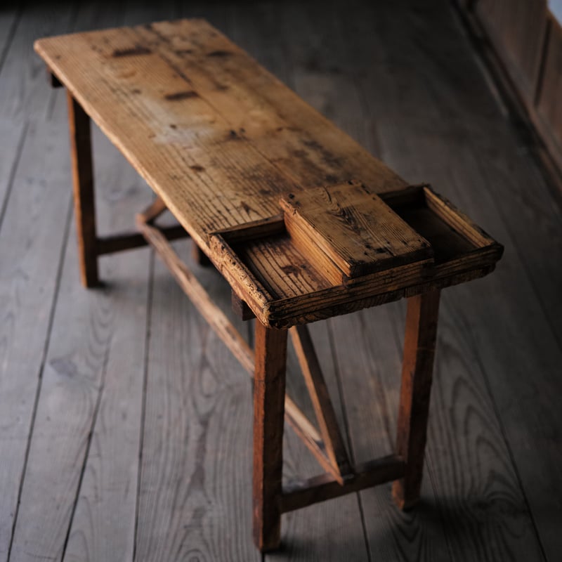 古い無垢材 作業台テーブル / 日本 | tsuchika