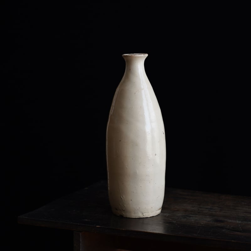 白丹波徳利 / White Tanba Ware Sake Bottle / 江戸後期-日本