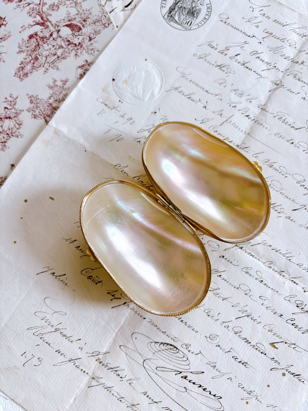 フランスアンティーク マザーオブパール ロザリオケース① | minon