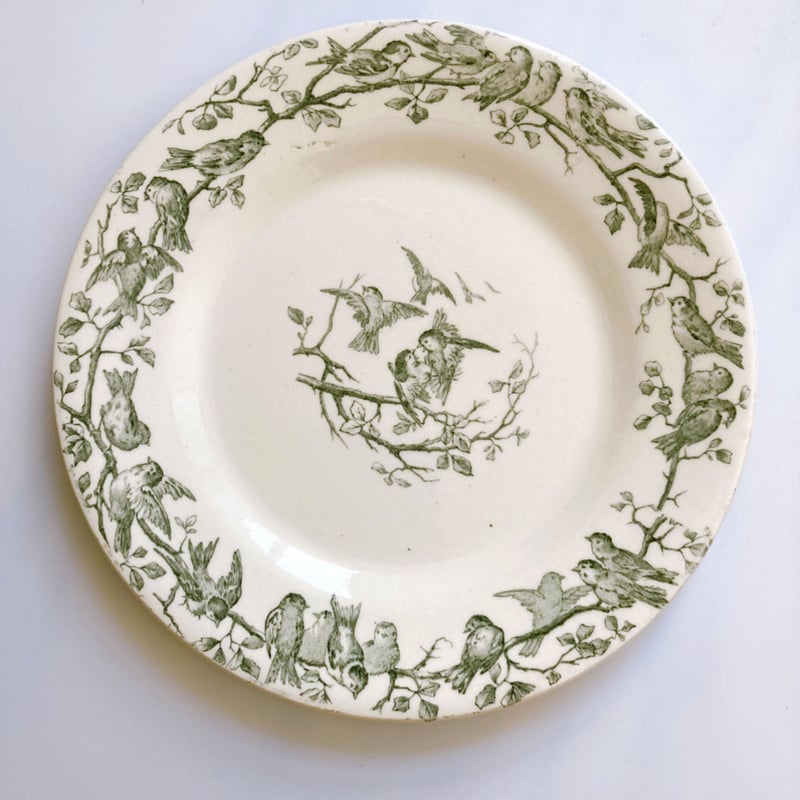フランスアンティーク GIEN AVIARYシリーズ 平皿 | minon antiques