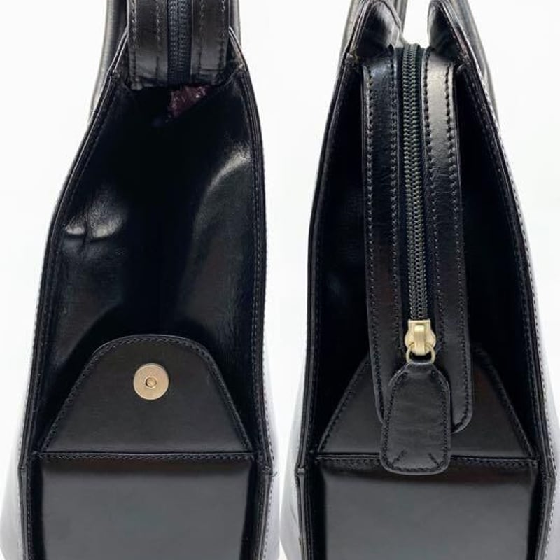 ジョルジオアルマーニ ブラックレザー トートバッグ ビジネスバッグ