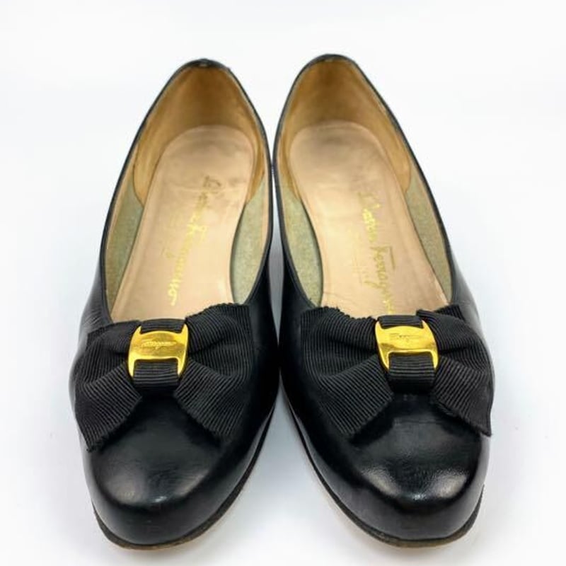 フェラガモ パンプス ヴァラ ブラック 6C 約23.5cm ヒール4.5cm | Baby