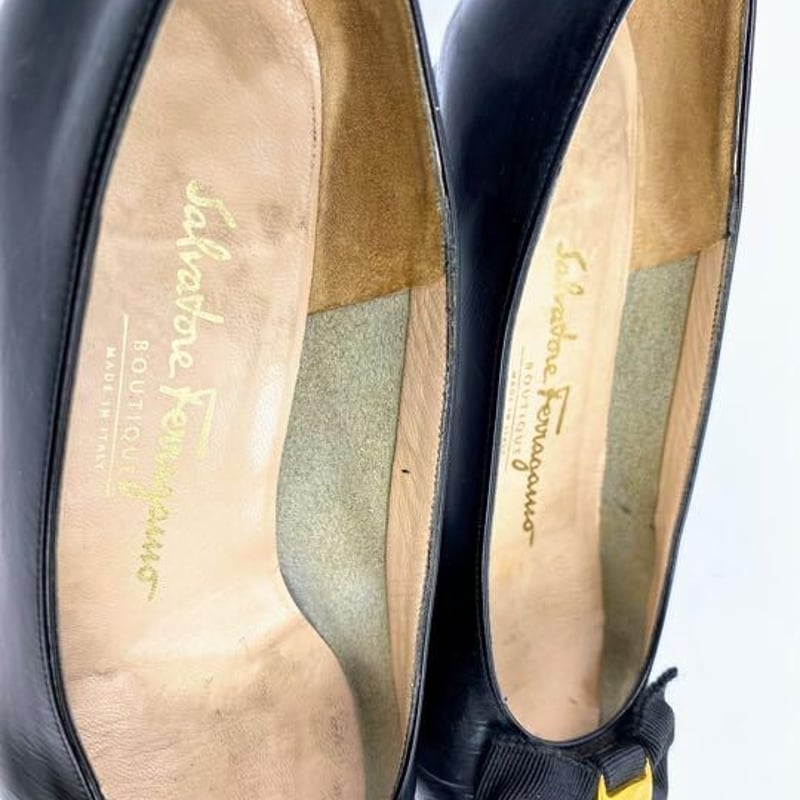 フェラガモ パンプス ヴァラ ブラック 6C 約23.5cm ヒール4.5cm | Baby