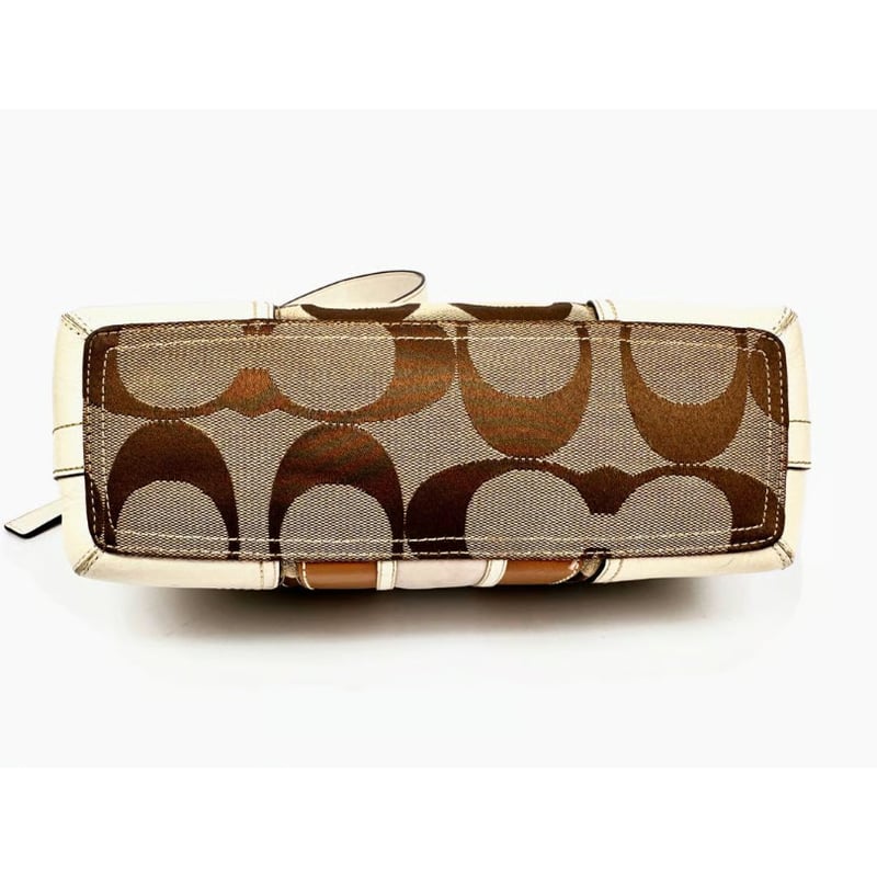 コーチ COACH ショルダーバッグ ホワイト ブラウン ピンク レザー