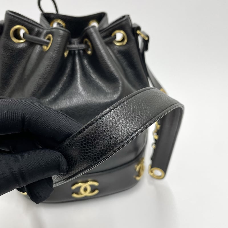 CHANEL キャビアスキン トリプルココ チェーンショルダーバッグ 5番台