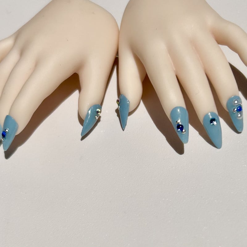 ▶︎ネイルパーツ/ブルーストーン付き/P-37 ▶︎ネイルパーツ/ブルー