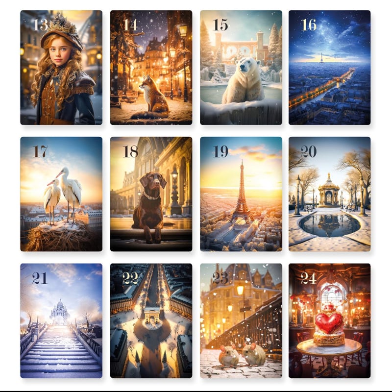 パリの冬ルノルマンカード 追加カード込み72枚セット｜作者直輸入