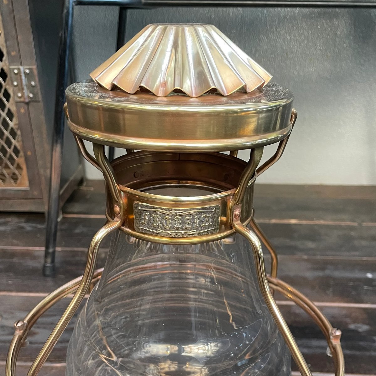 日本船燈 ニッセン 石油ストーブ ゴールドフレーム 真鍮製 IS-3DX ①