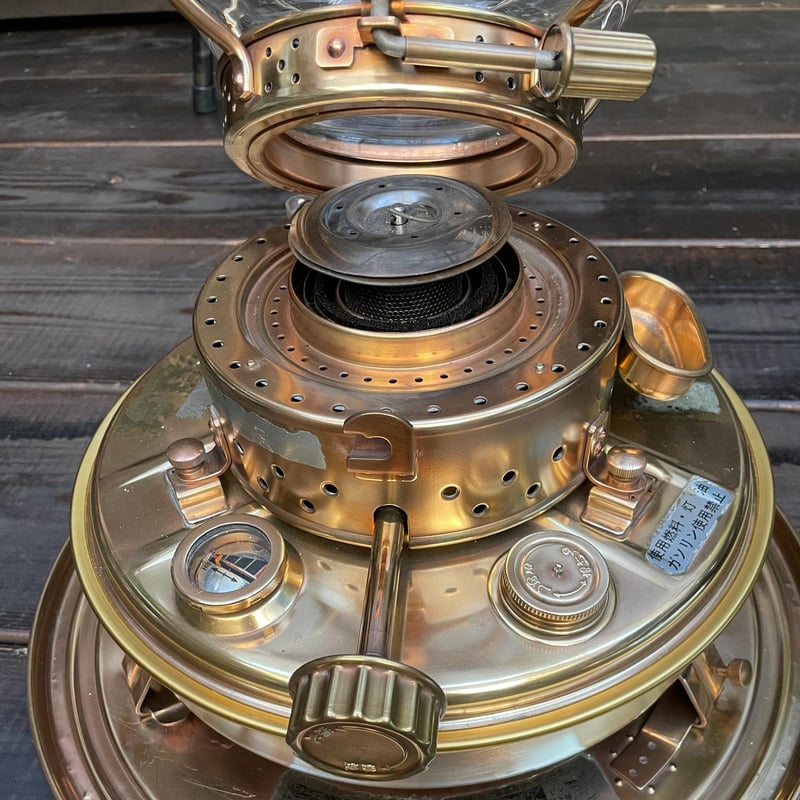 日本船燈 ニッセン 石油ストーブ ゴールドフレーム 真鍮製 IS-3DX ①