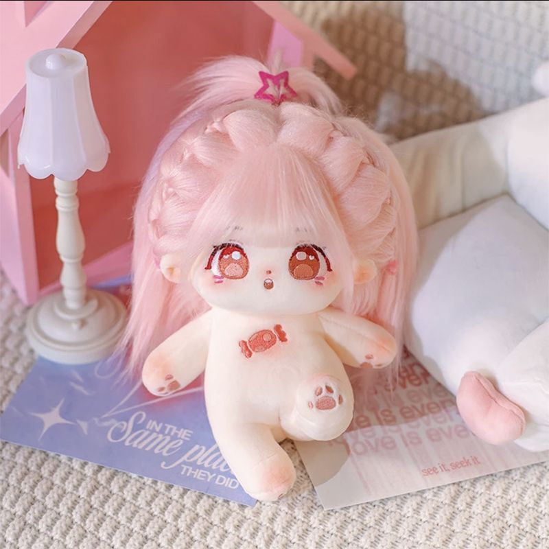 無属性 ぬいぐるみ 20cm 着せ替えぬいぐるみ 女の子 ピンクの髪ピンク