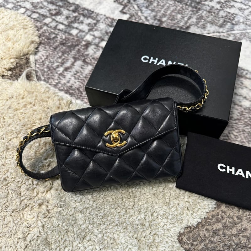 シャネル マトラッセ チェーン ウエストポーチ ウエストバッグ