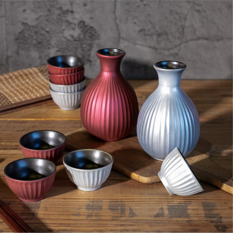 メタルカラー 酒器揃（木箱）[ギフトセット] | AWASAKA