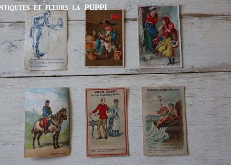 フランス アンティークChromosクロモスカード6枚 | Antiquités et fle