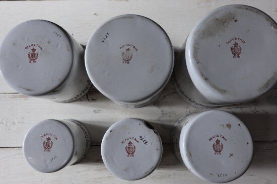 ローズバンド入荷♪BF社（BB社）アンティークキャニスター6客