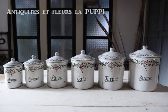 ローズバンド入荷♪BF社（BB社）アンティークキャニスター6客