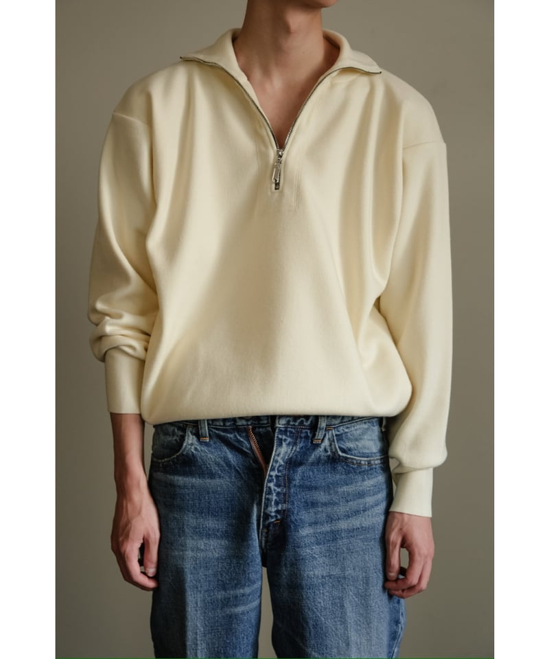 Olde H & Daughter WOOL KNIT TRACK HALF ZIP | Mu