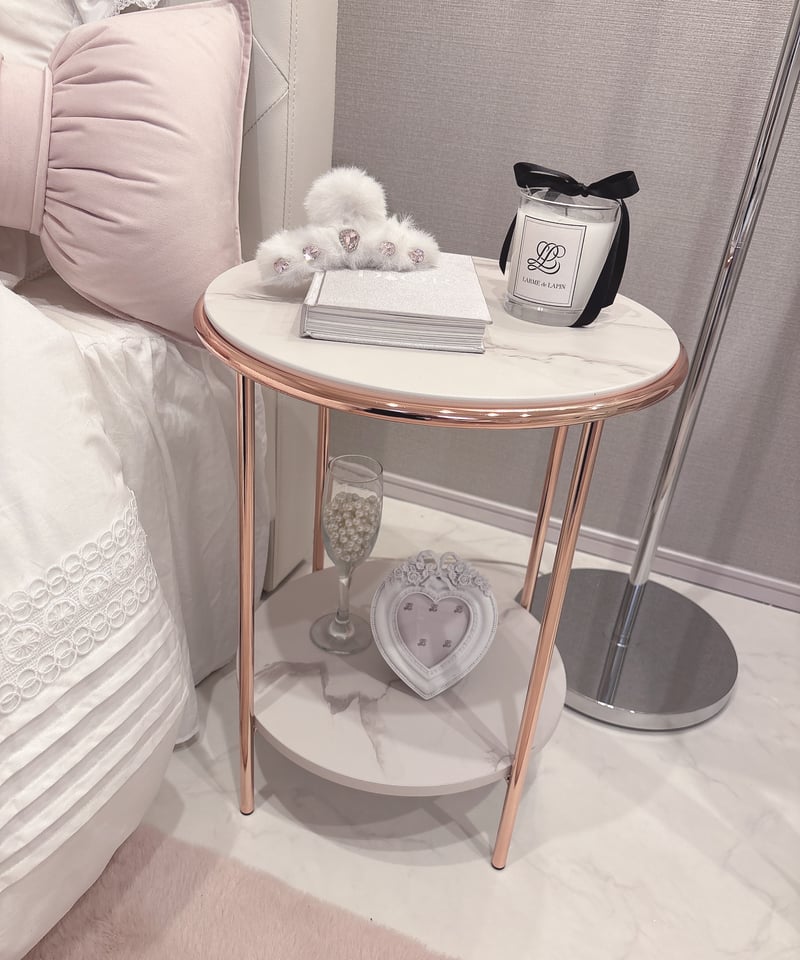 送料無料】PG大理石調サイドテーブル | LARME de LAPIN（ラルムドラパン）