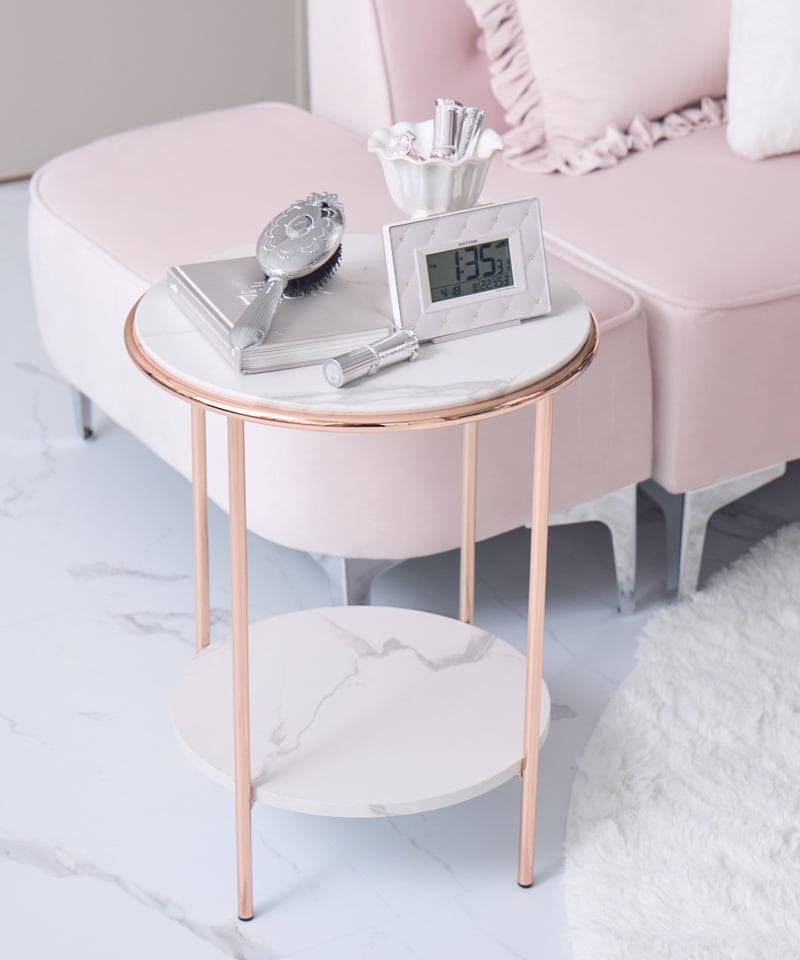 送料無料】PG大理石調サイドテーブル | LARME de LAPIN（ラルムドラパン）