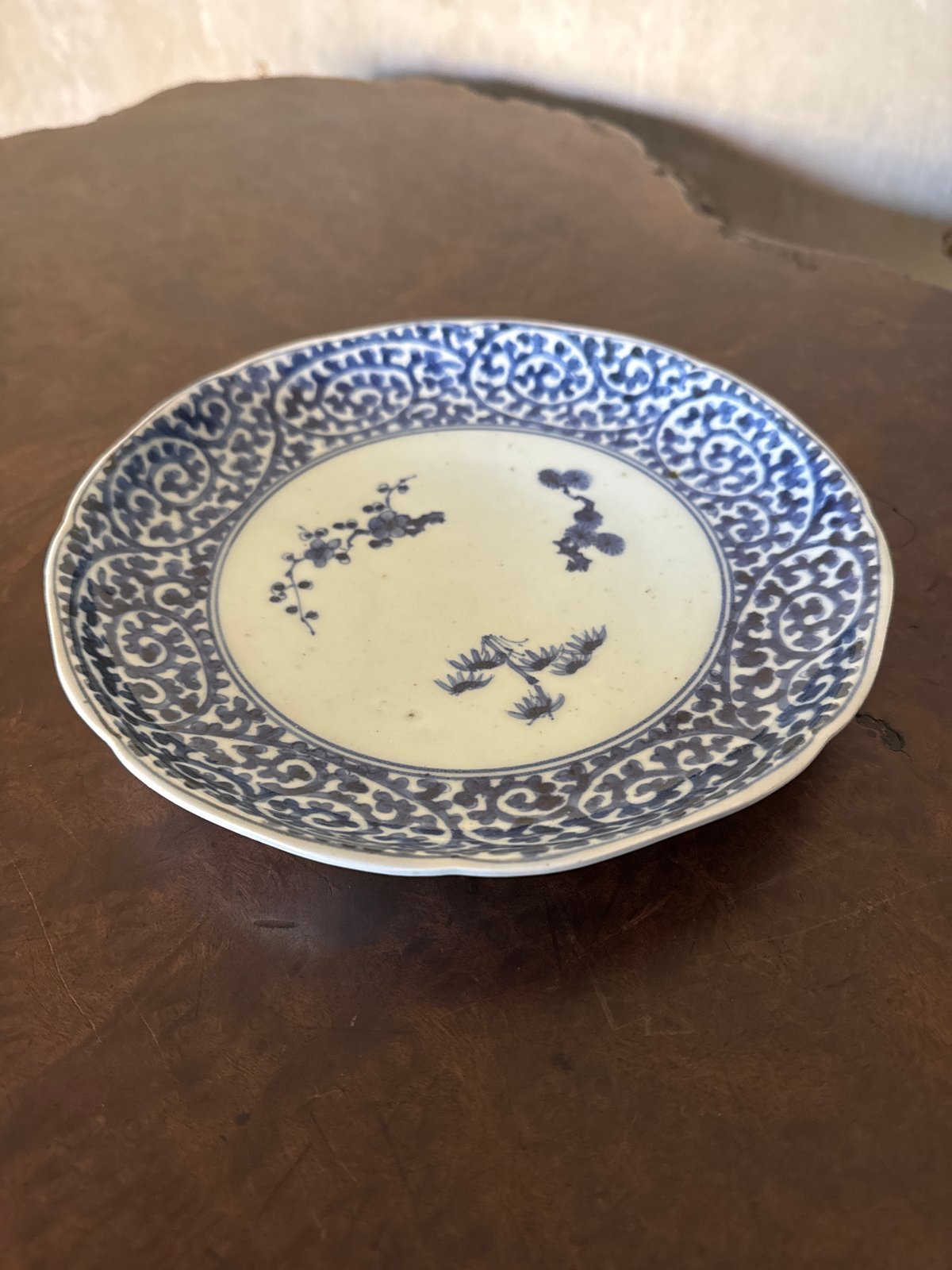 古伊万里 染付蛸唐草文 輪花七寸皿 太蛸！ 1枚 | Kaikaroman ONLINE STORE