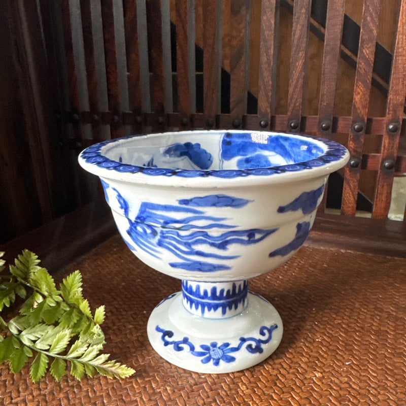 古伊万里 染付牡丹蝶山水鳳凰文 盃洗 | Kaikaroman ONLINE STORE