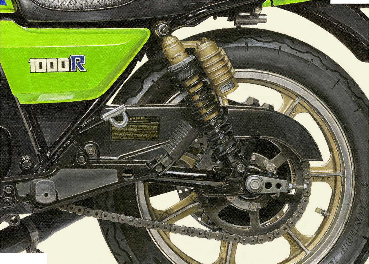 A2/B2規格サイズ愛蔵版プリント 1982 KAWASAKI KZ1000R (R1) 北米