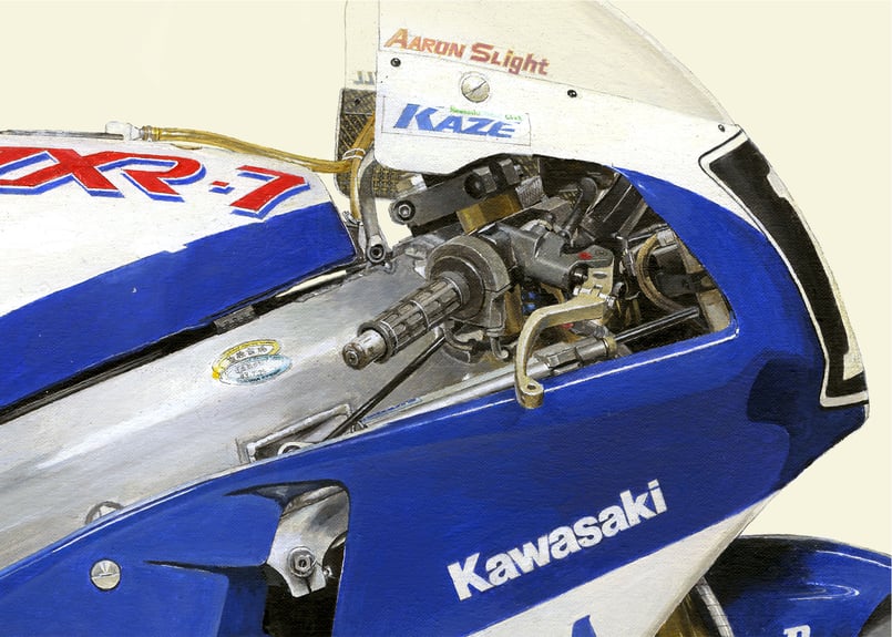 A2/B2規格サイズ愛蔵版プリント 1993 KAWASAKI ZXR-7 Ito Ham