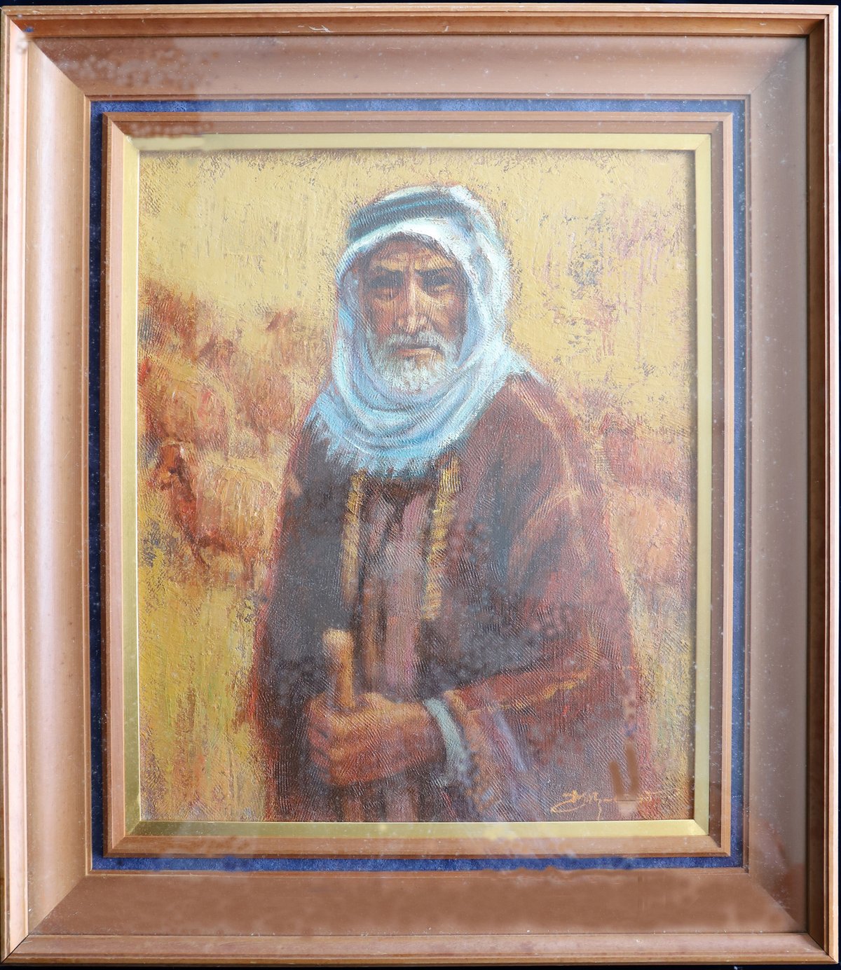 松尾洋明 「羊飼いの老人」 油彩 F8号 | ギャラリー桂 Karuizawa