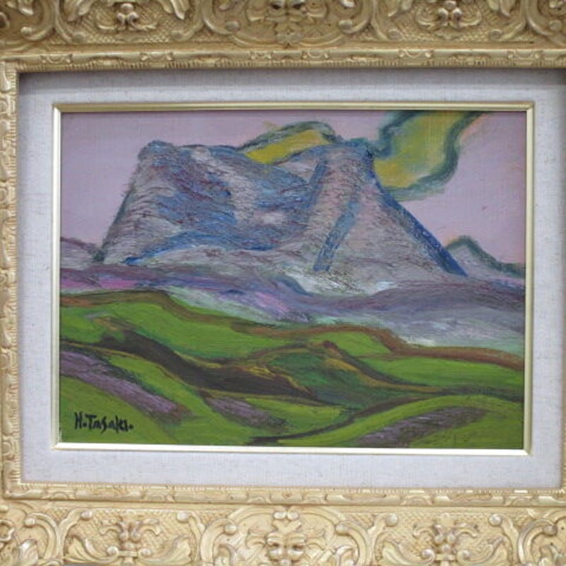 田崎 広助「浅間山」 油彩 F4号 | ギャラリー桂 Karuizawa