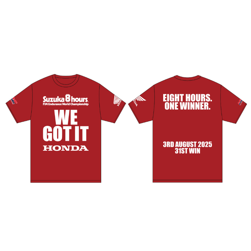 SALE】2025鈴鹿8耐 HondaHRC優勝記念Tシャツ | mobilitystation