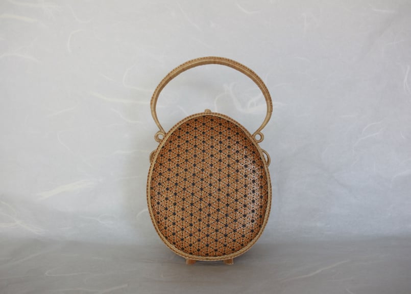プラニー工房 ミニ竹籠バッグ（黄） | 麻乃屋【Asanoya Kyoto】
