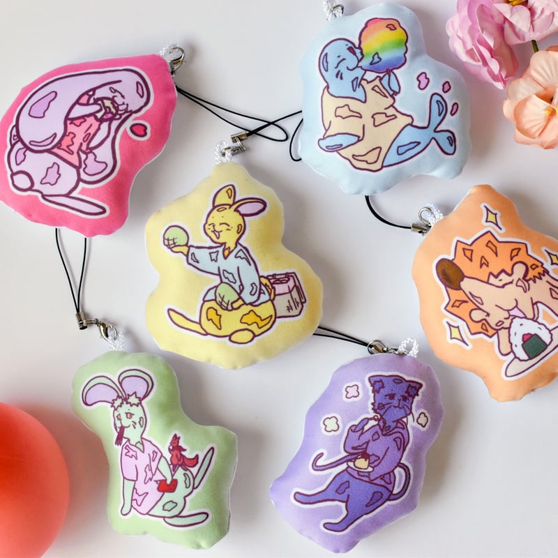 クッションストラップ／紫ねこの『ムラサキ』 | モモの木 しょっぷ