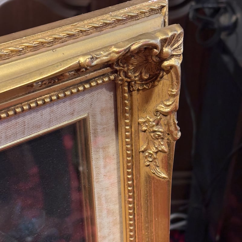 アンティーク絵画 油彩画 盧桄 呂光 女性像 | アンティーク家具と喫茶