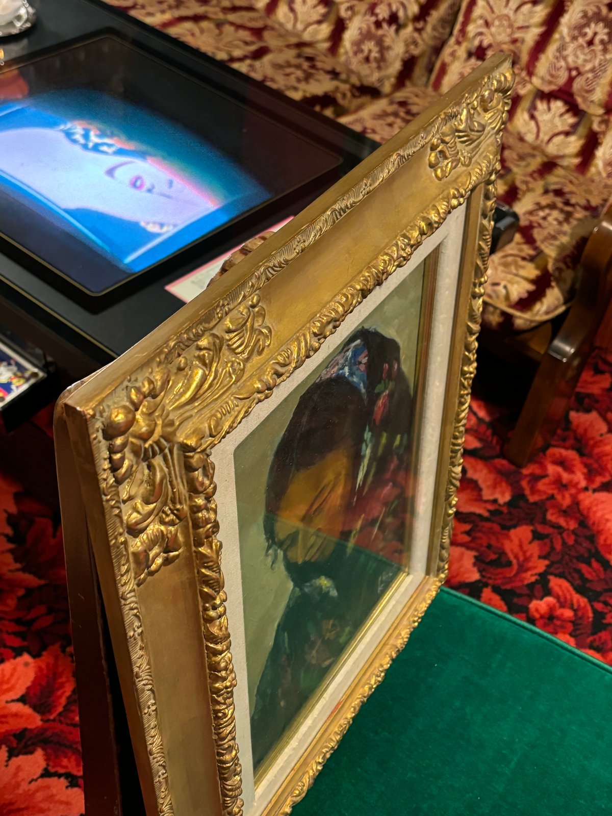 女性の肖像画 高級額縁 画家不明 | アンティーク家具と喫茶キャバレー