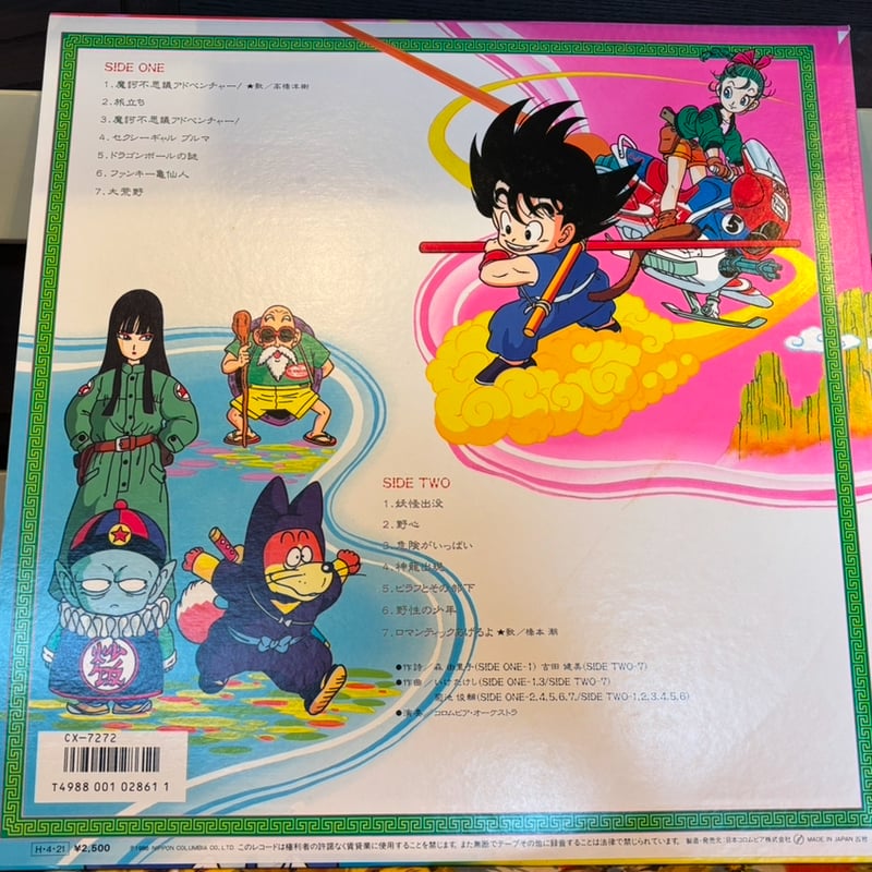 ドラゴンボール LP 音楽集［オリジナル帯付/菊池俊輔/CX-7272/1986年