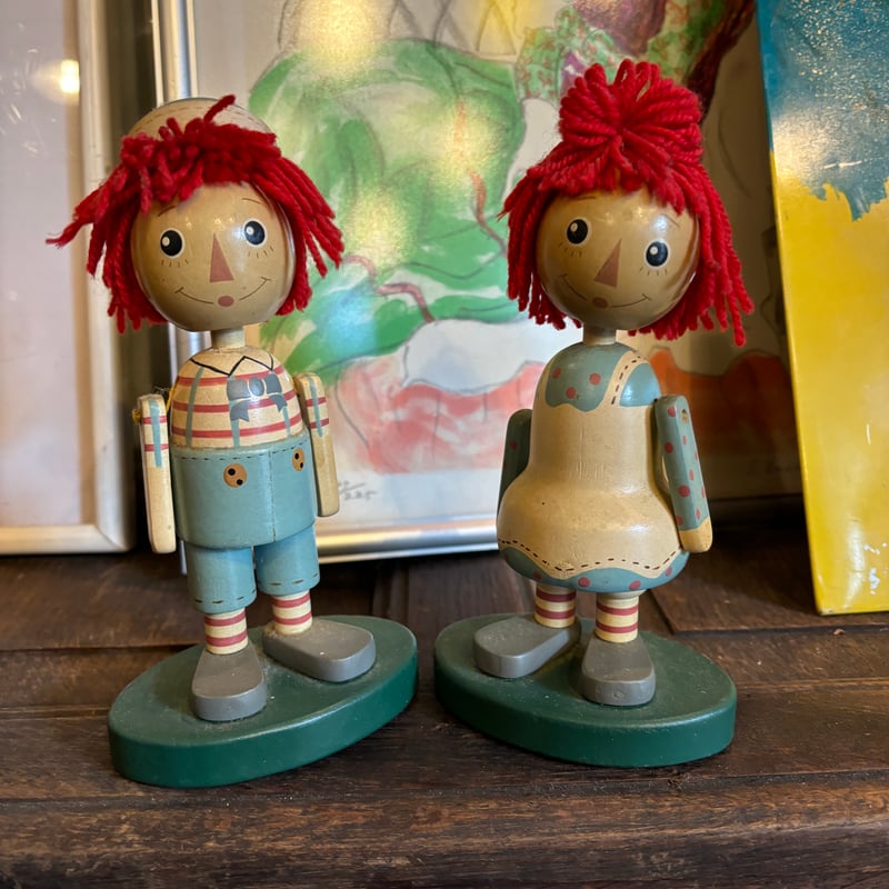 希少 木製ドール ラガディ アン＆アンディ 箱付き | アンティーク家具