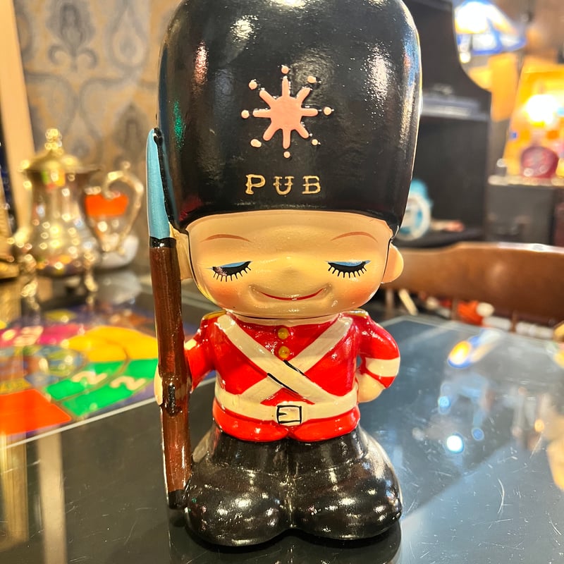 内藤ルネ 兵隊さんの陶器製貯金箱 | アンティーク家具と喫茶キャバレー