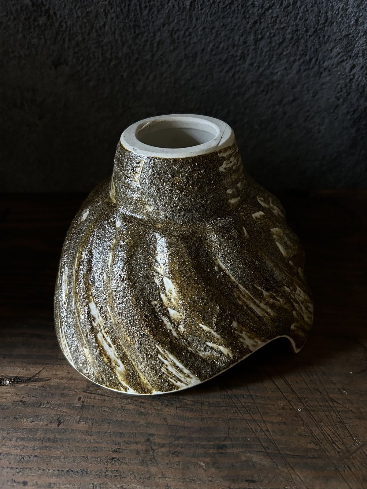 水盤花器K17/生け花/貝模様/骨董/花瓶 | 骨董・アンティークの