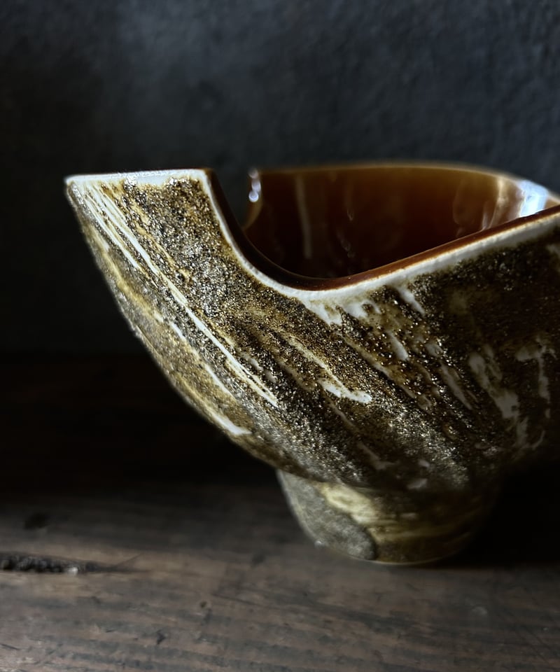 水盤花器K17/生け花/貝模様/骨董/花瓶 | 骨董・アンティークの