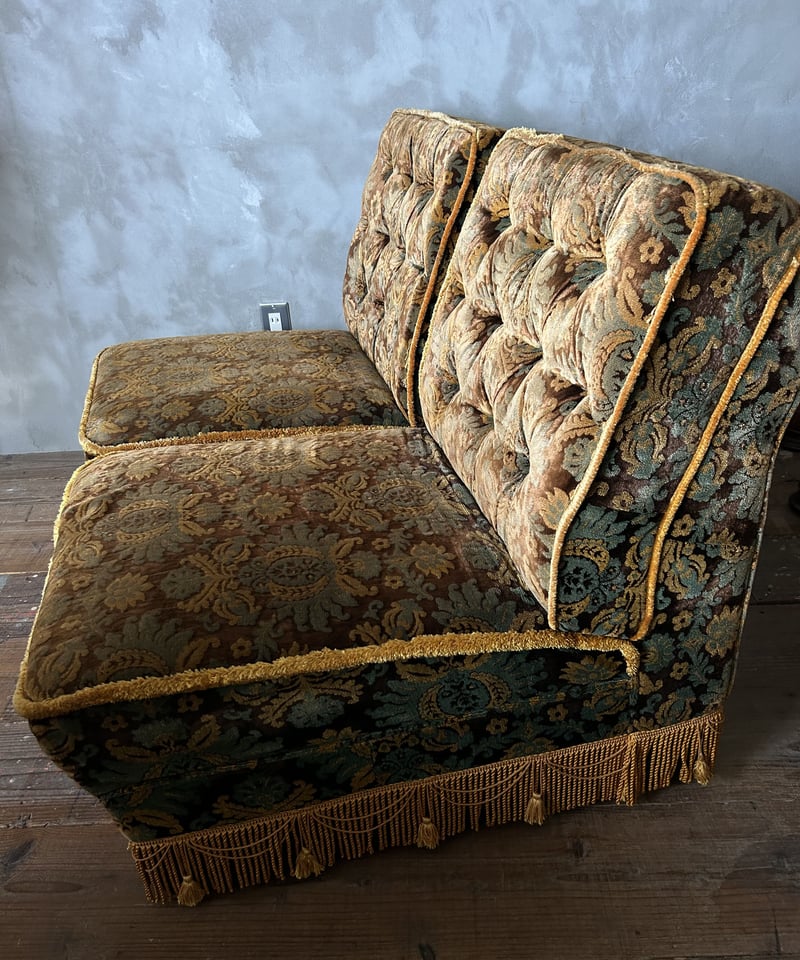 金華山ソファ/家具/ファブリック/レトロ | 骨董・アンティークの